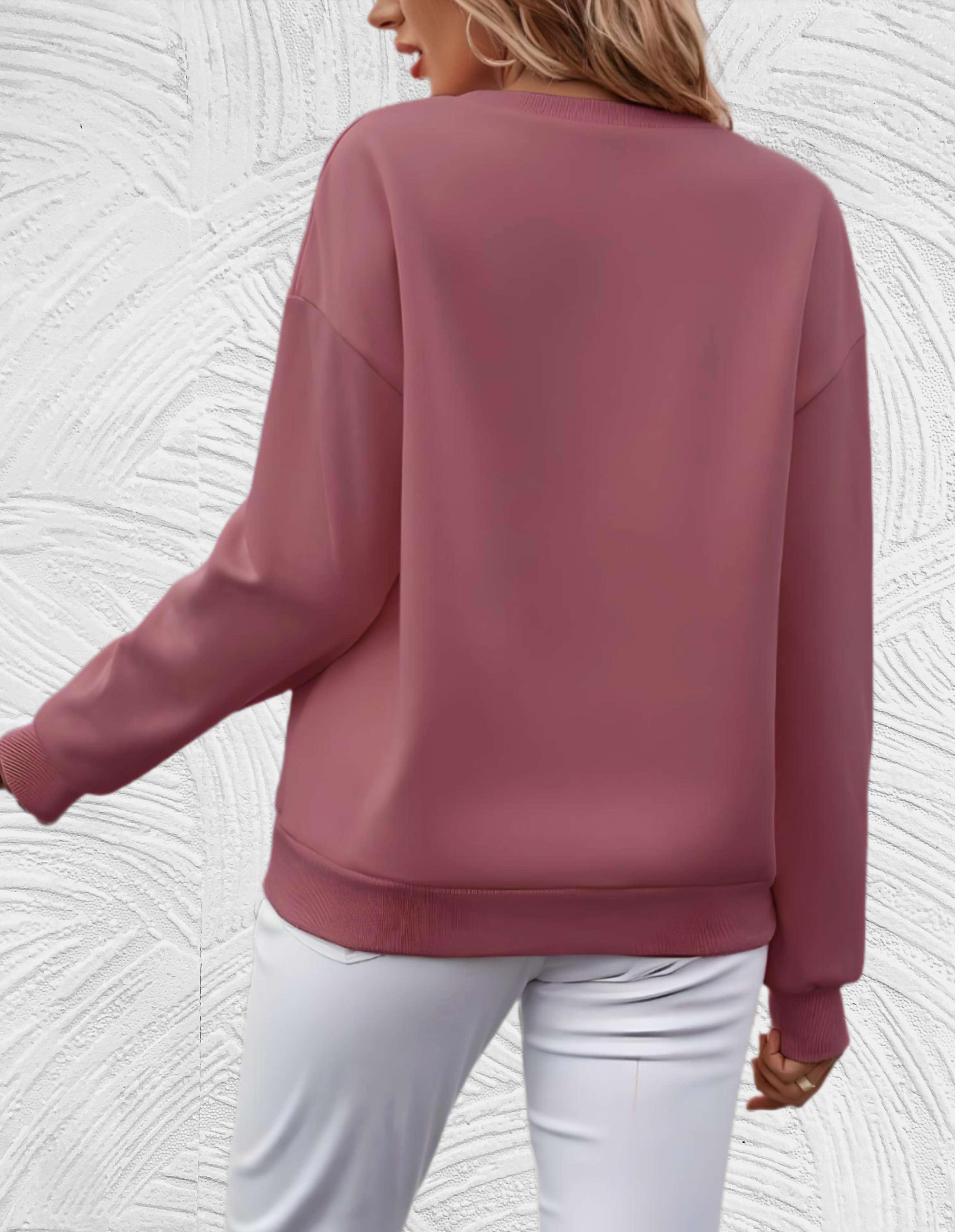 Elaris – Oversized Dames Sweatshirt met Slogan Print