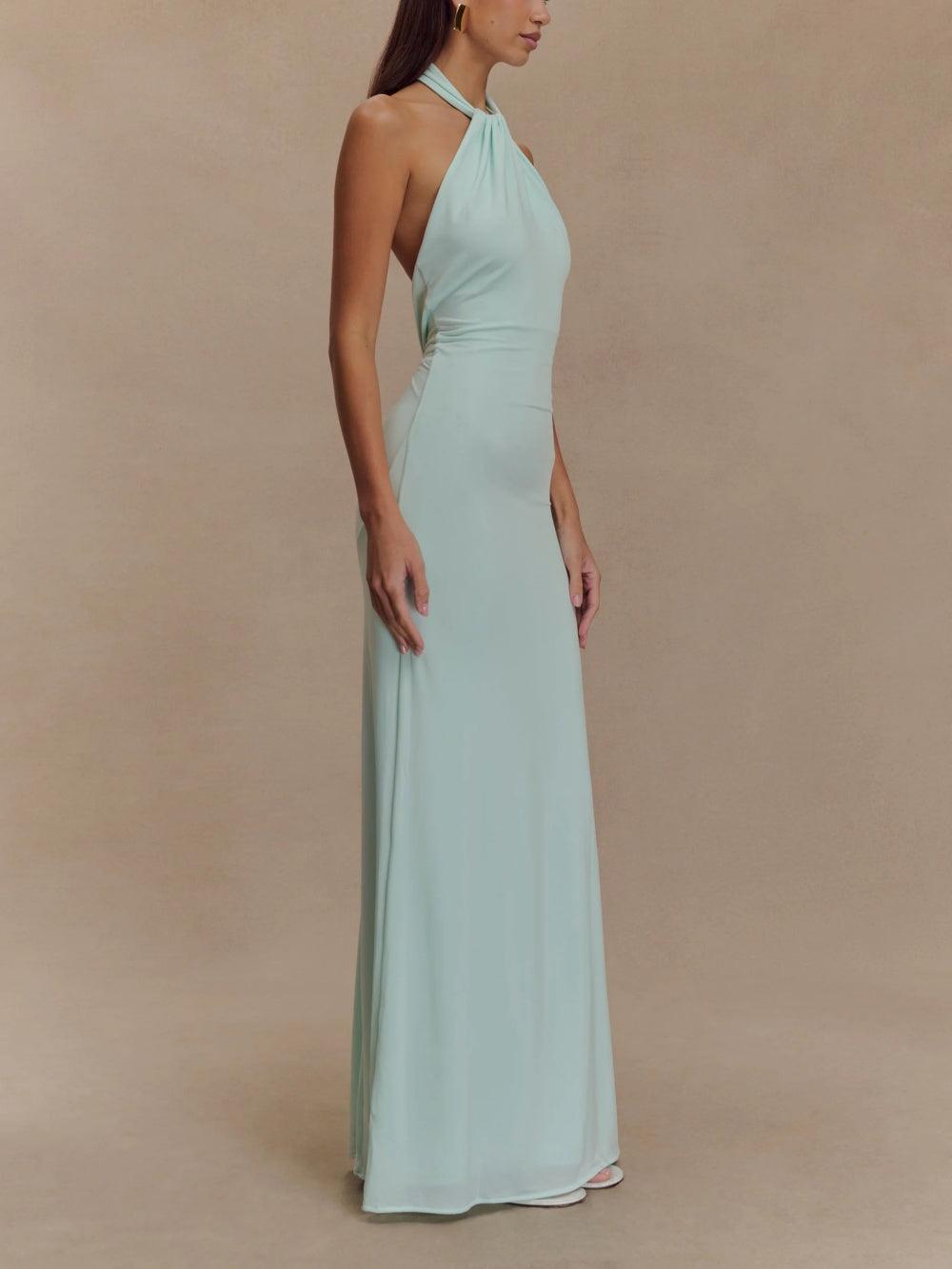 Amaris — Luxe Maxi-jurk met Hoge Halslijn | Tijdloze Elegantie voor Speciale Gelegenheden