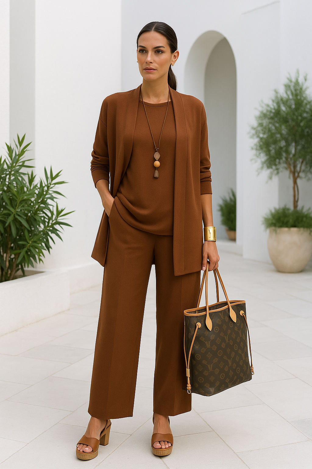 Celestia - Stijlvol Driedelig Dames Broekpak met Elegante Pasvorm en Luxe Stoffen