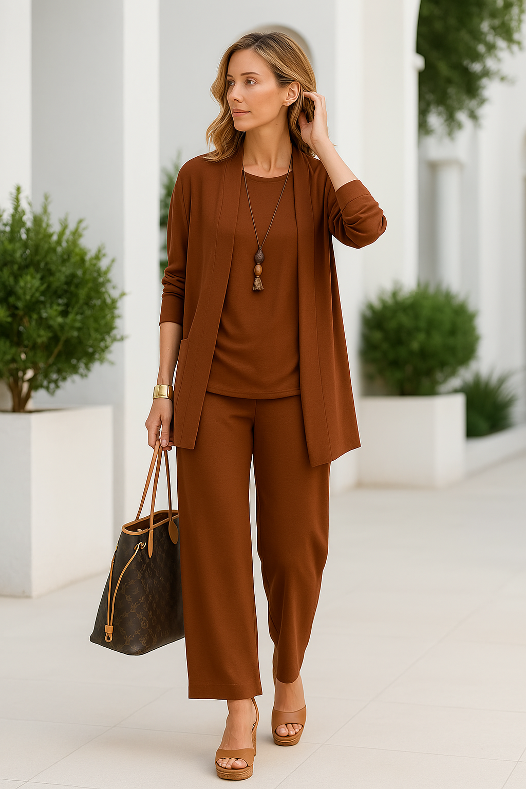 Celestia - Stijlvol Driedelig Dames Broekpak met Elegante Pasvorm en Luxe Stoffen