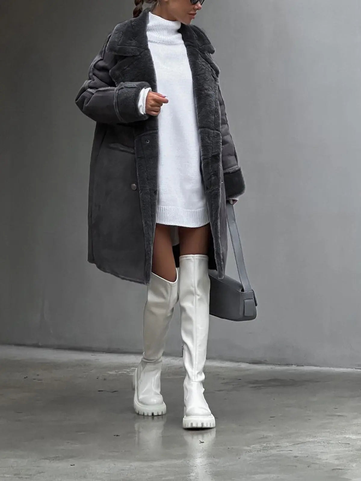 Celeste Fleece Coat – Luxe Winterjas met Elegantie en Warmte