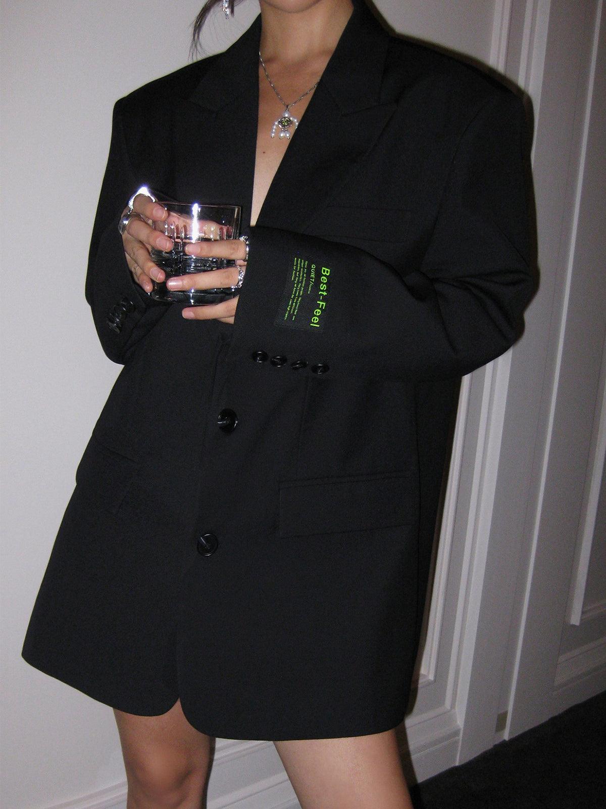 Louréne – Oversized Blazer met Tijdloze Revers en Elegante Pasvorm