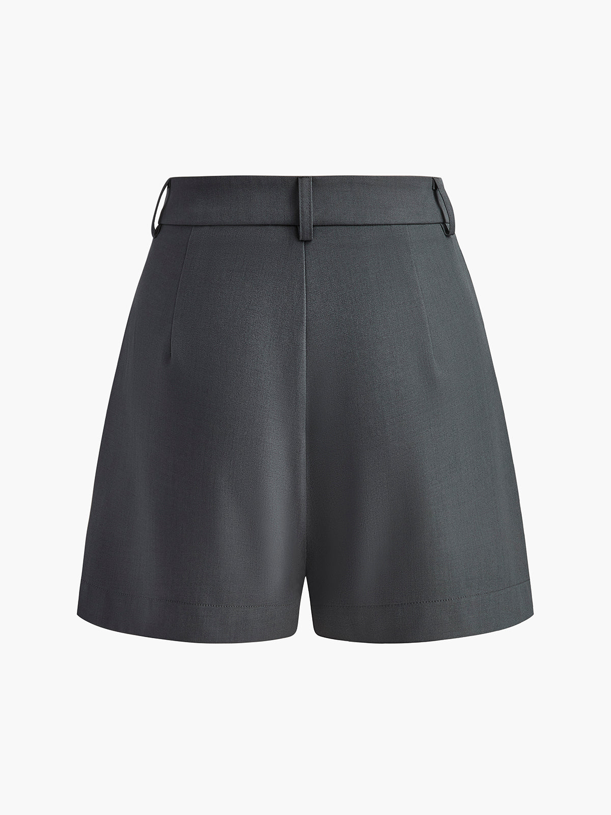 Dames korte broek met hoge taille – geweven stof, regular fit
