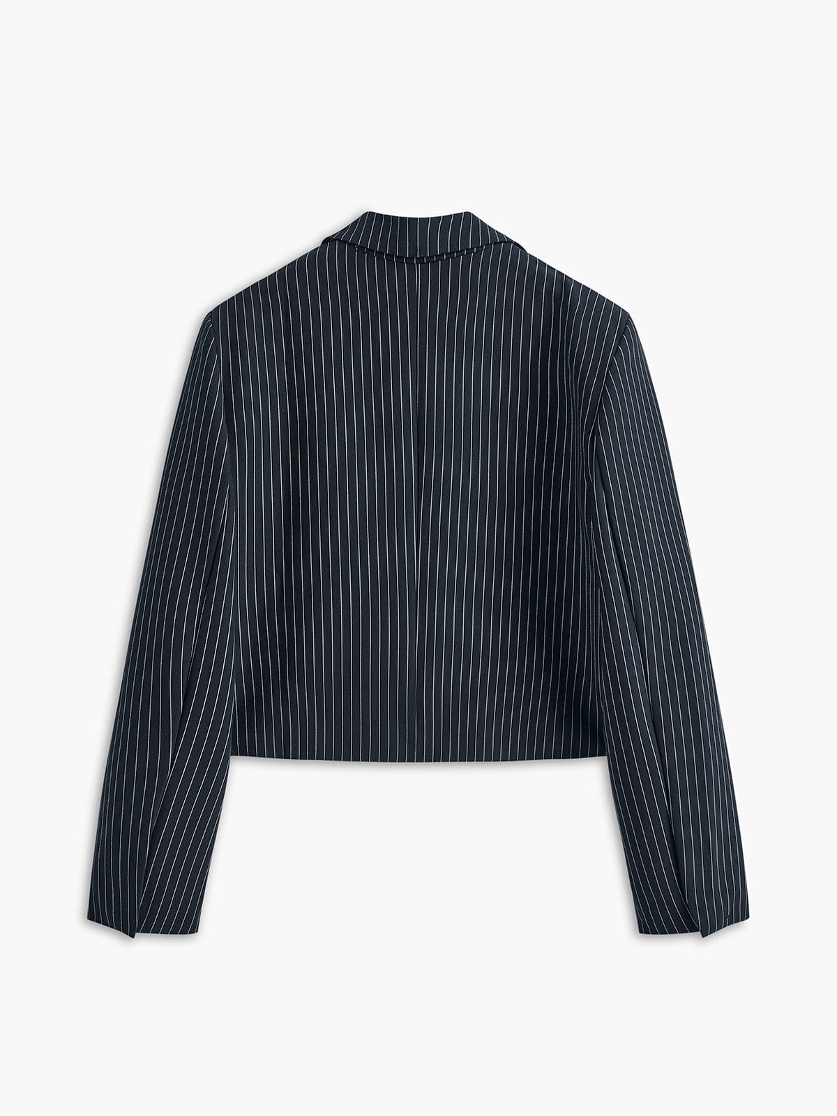 Olivienne Korte Gestreepte Blazer – Modern, Elegant en Tijdloos Verfijnd