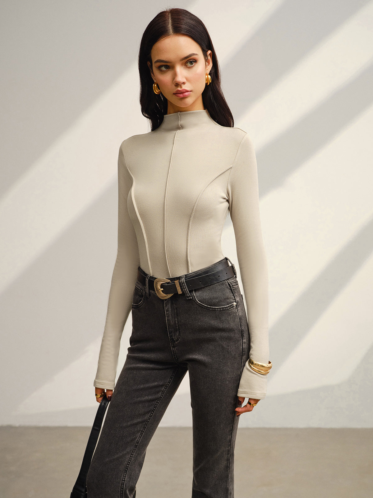 Serena Warm Jersey Top – Zachte Luxe voor Koude Dagen