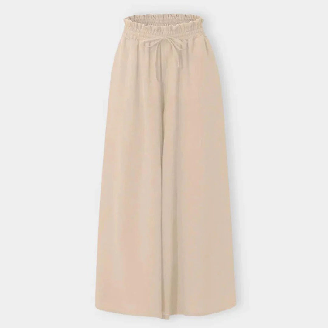 Elyvera – Chique high-waist broek met wijde pijpen en flatterend silhouet
