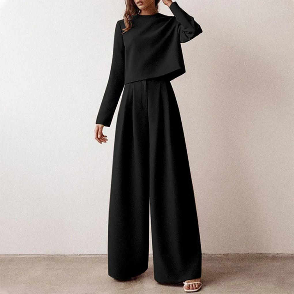 Elisanne – Tweedelige Formele Set met Getailleerde Top en Rechte Pantalon