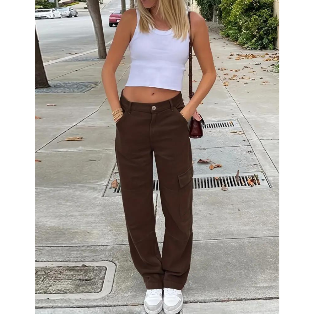 Zeylani Cargobroek voor Dames – Casual Comfort in Katoen