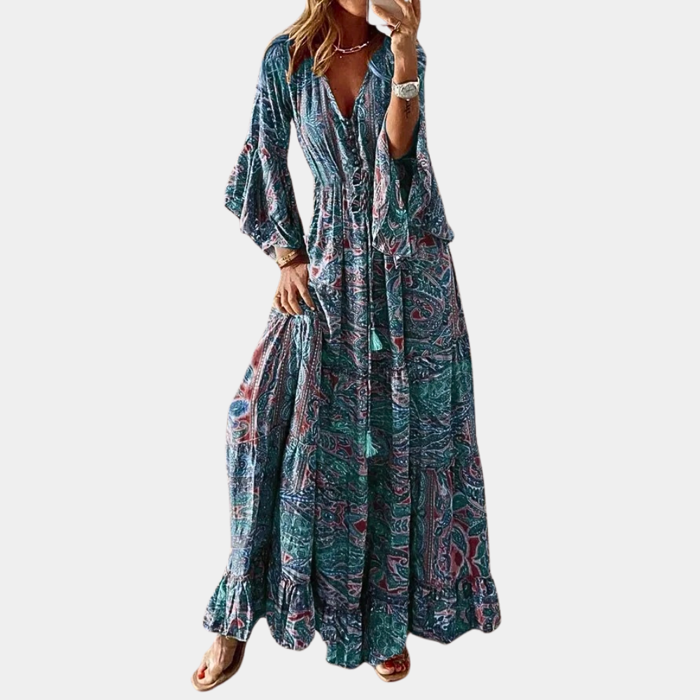 Bohemian Maxi Jurk Dames – Luchtig & Elegant