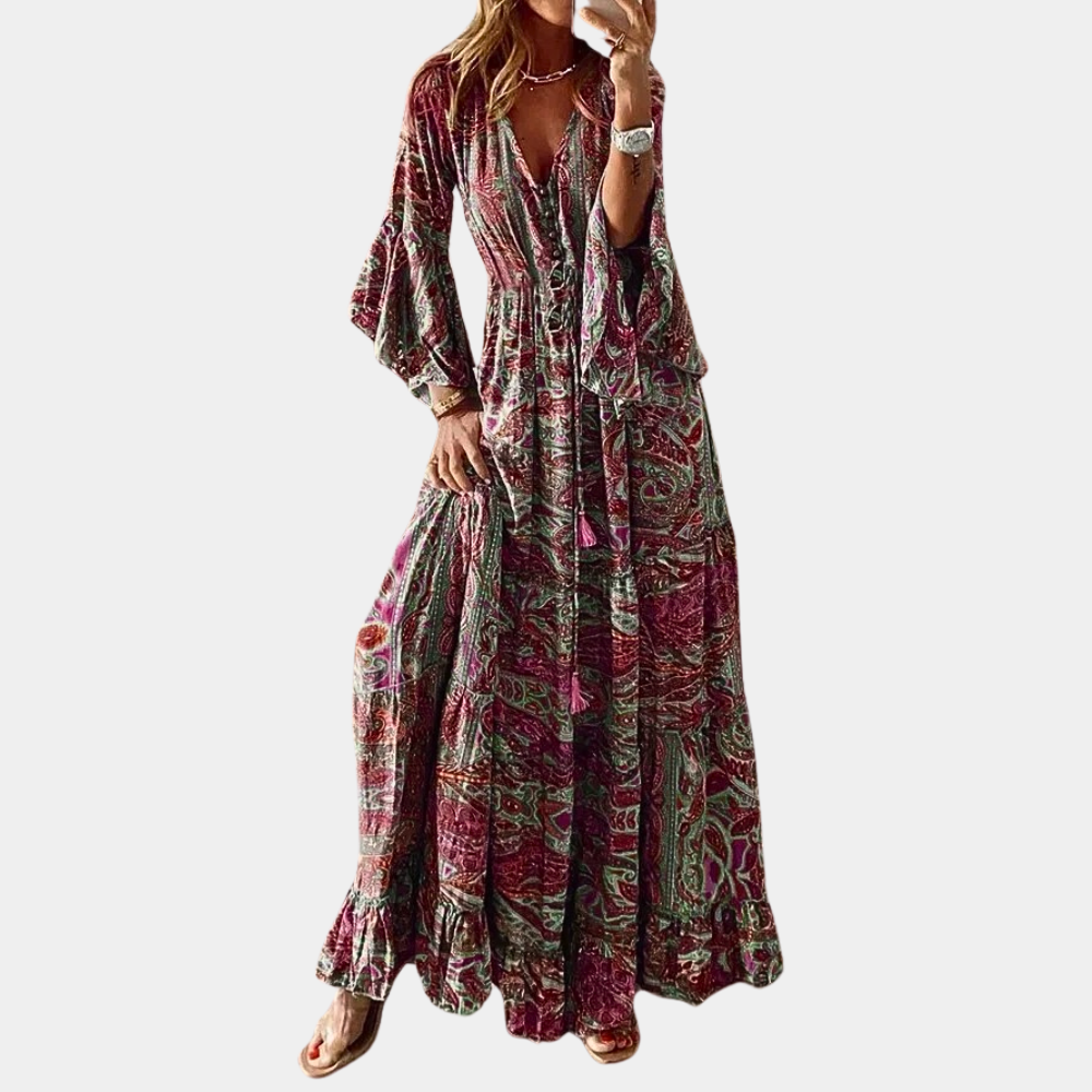 Bohemian Maxi Jurk Dames – Luchtig & Elegant