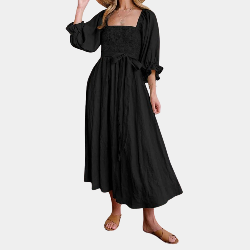 Elisette – Verfijnde zomerjurk voor moeiteloze elegantie en luchtig comfort