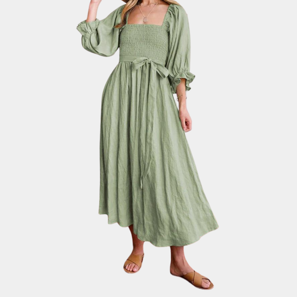 Elisette – Verfijnde zomerjurk voor moeiteloze elegantie en luchtig comfort