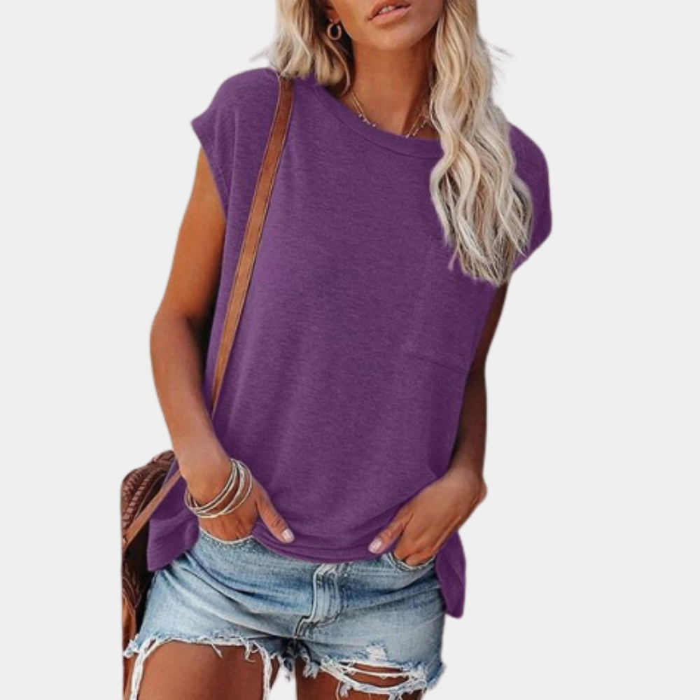 Elena Tee – Luchtig zomer T-shirt met een stijlvolle, losse pasvorm