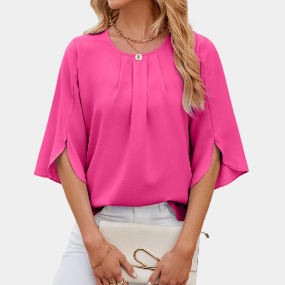 Annelura – vrouwelijke blouse met losse pasvorm en verfijnde uitstraling