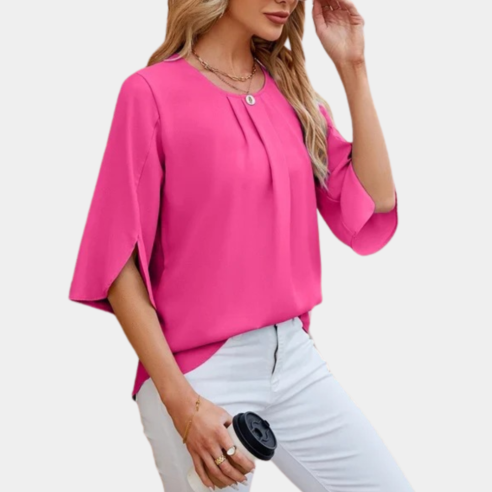 Annelura – vrouwelijke blouse met losse pasvorm en verfijnde uitstraling