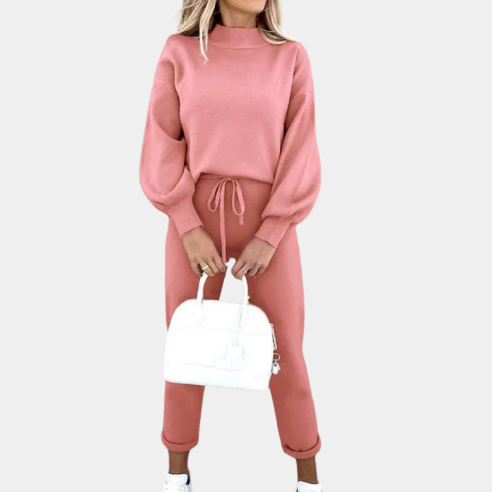 Elvanna – Tweedelige Loungeset met Elegante Pasvorm en Zachte Luxe