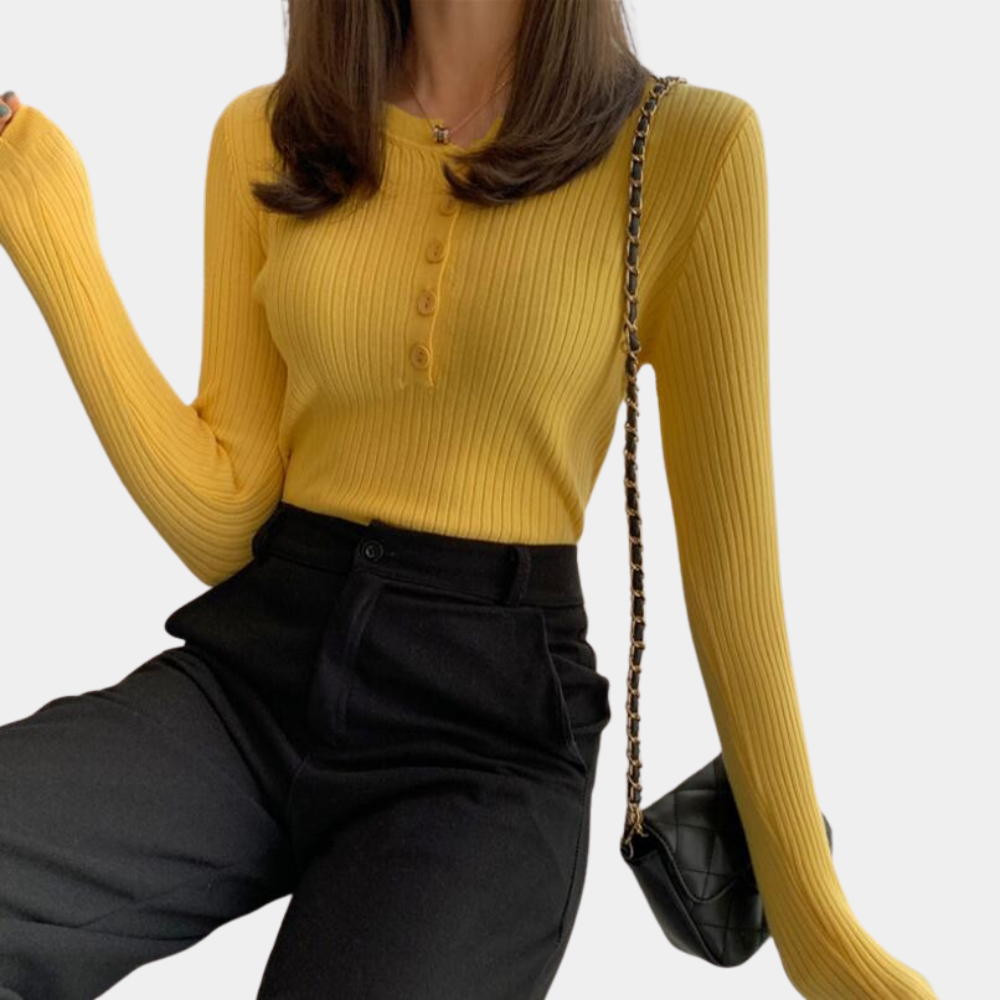 Selvina – Stretchy Geribde Damestrui met Elegante Vrouwelijke Pasvorm