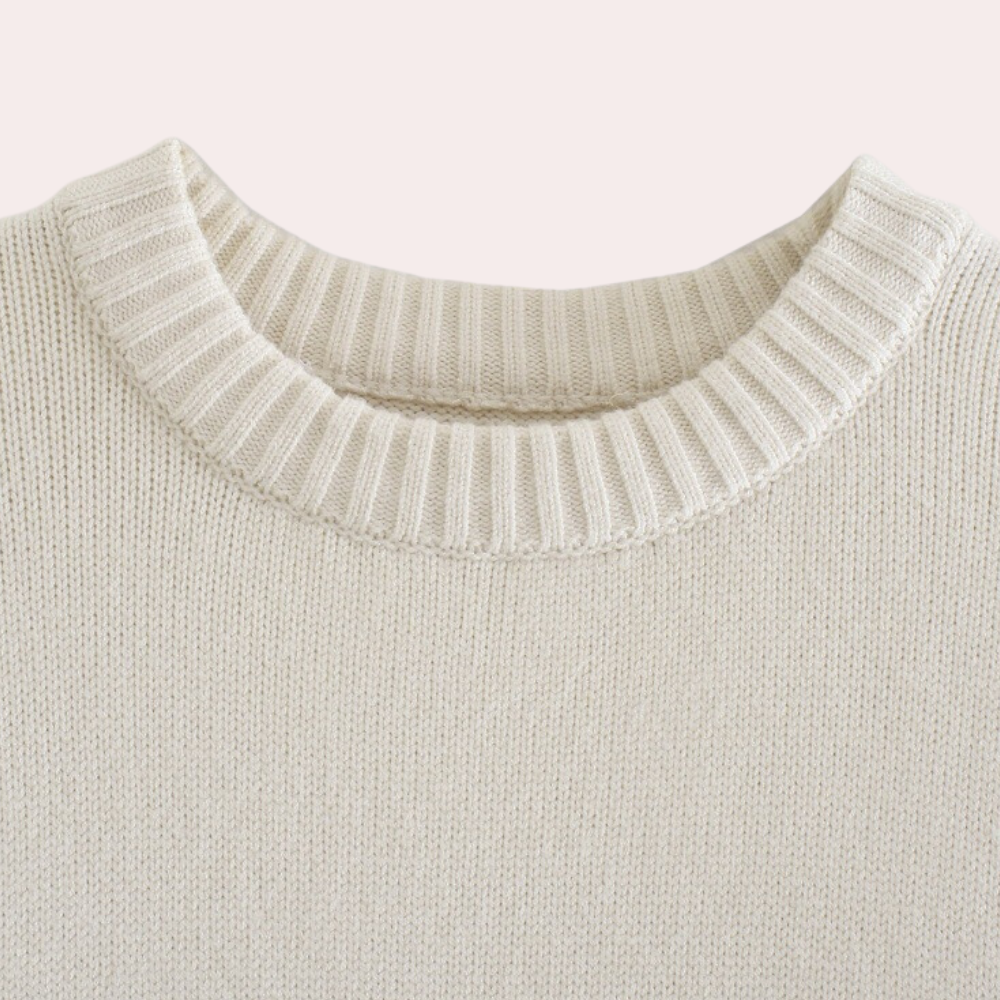 Elarine – Oversized Comfort Trui met Elegante Kraag