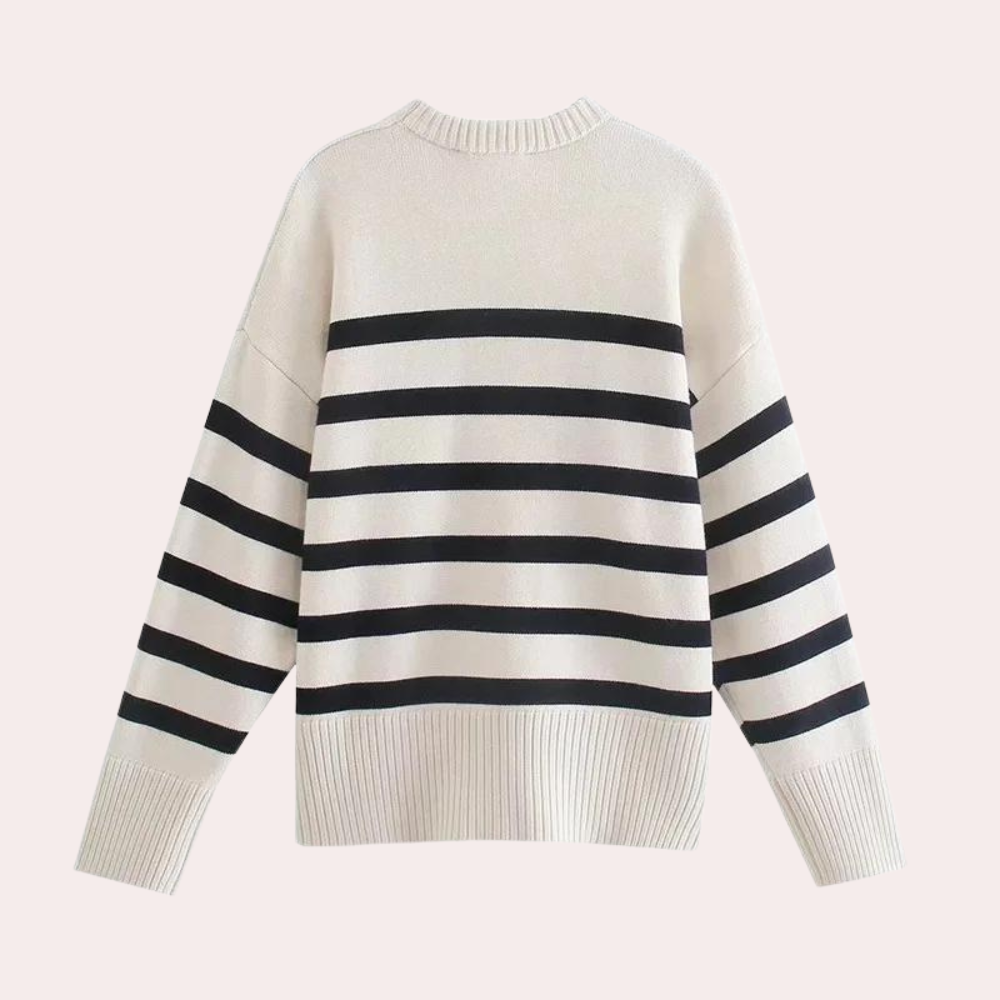 Elarine – Oversized Comfort Trui met Elegante Kraag