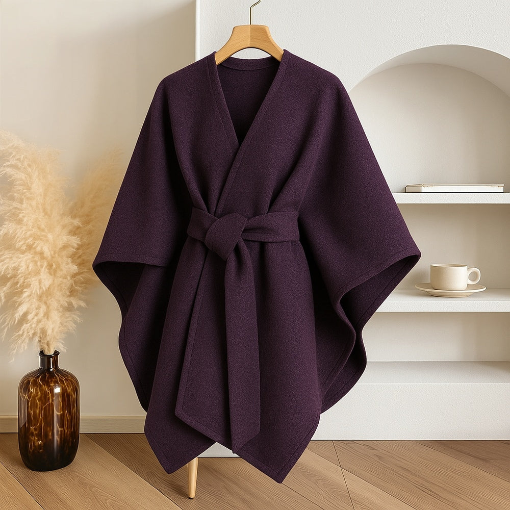 Odette – Luxe Dames Omslagdoek met Elegante Drape en Warme Uitstraling