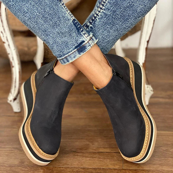 Elvira Boots – Stijlvolle lage enkellaarzen met luxe afwerking
