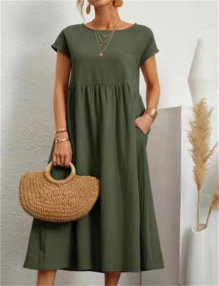 Virelle – Minimalistische zomerjurk met losse pasvorm en elegante eenvoud