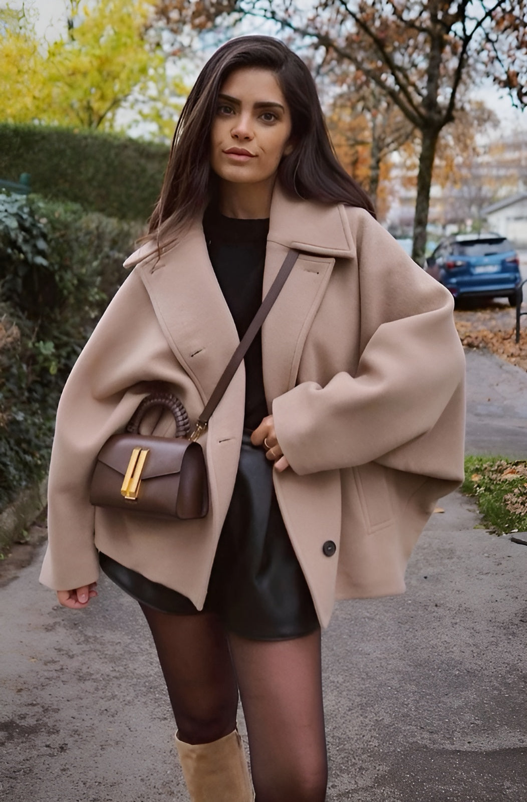 Malina – Oversized wolmix jas voor dames met trendy, cozy look