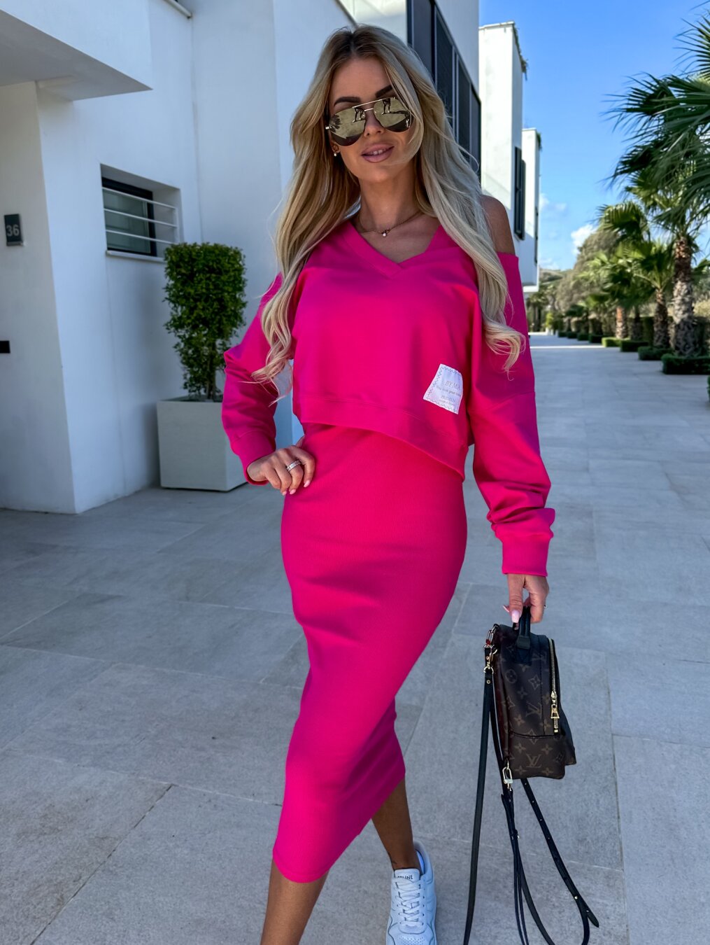 Céline – Tweedelige Set van Jurk en Sweater voor Tijdloze Verfijning