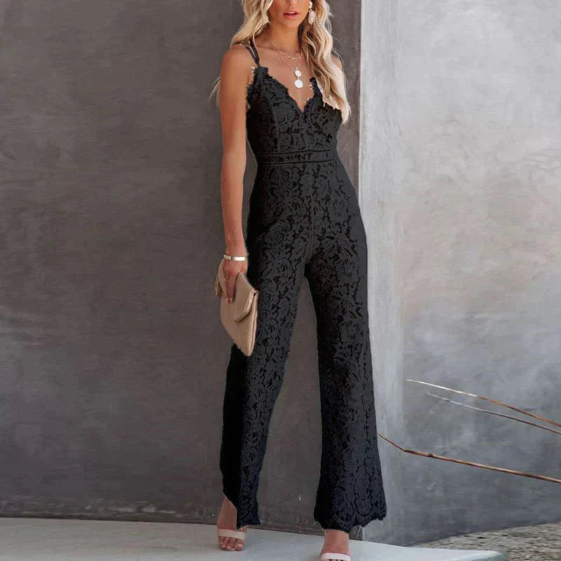 Mouwloze dames jumpsuit met losse broek – lichtgewicht en elegant