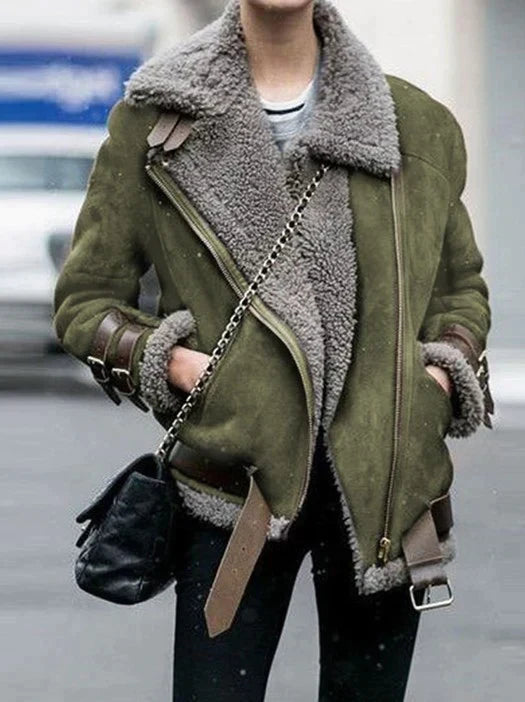 Novara Aviator Winterjas voor Dames met Stijlvolle Imitatiebont Voering
