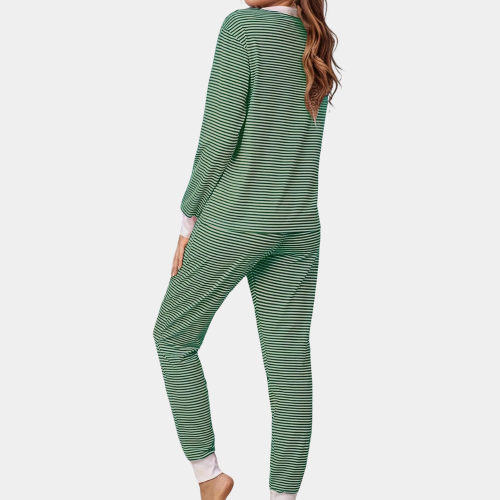 Valeriane – Gestreepte damespyjamaset met elegante pasvorm en ultiem comfort