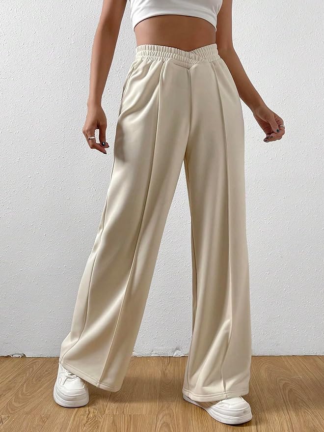 Valoria – Dames Wide Leg Joggingbroek met Hoge Taille, Comfortabel & Trendy
