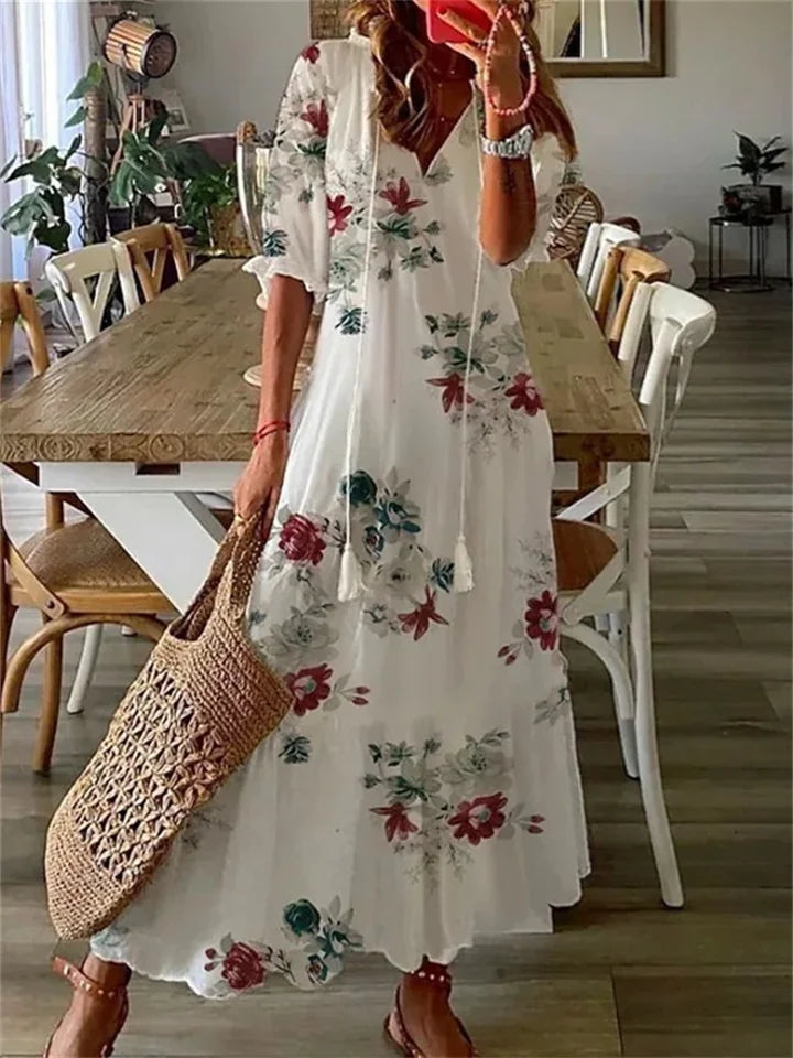 Serelune – Zomerse maxi-jurk met elegante flow en moeiteloze charme