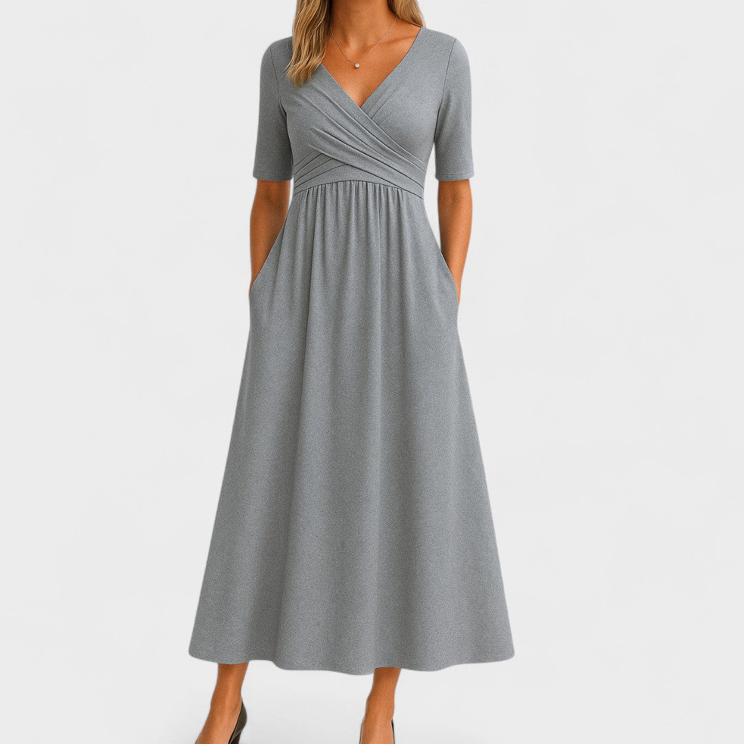 Elegante A-lijn midi jurk voor dames