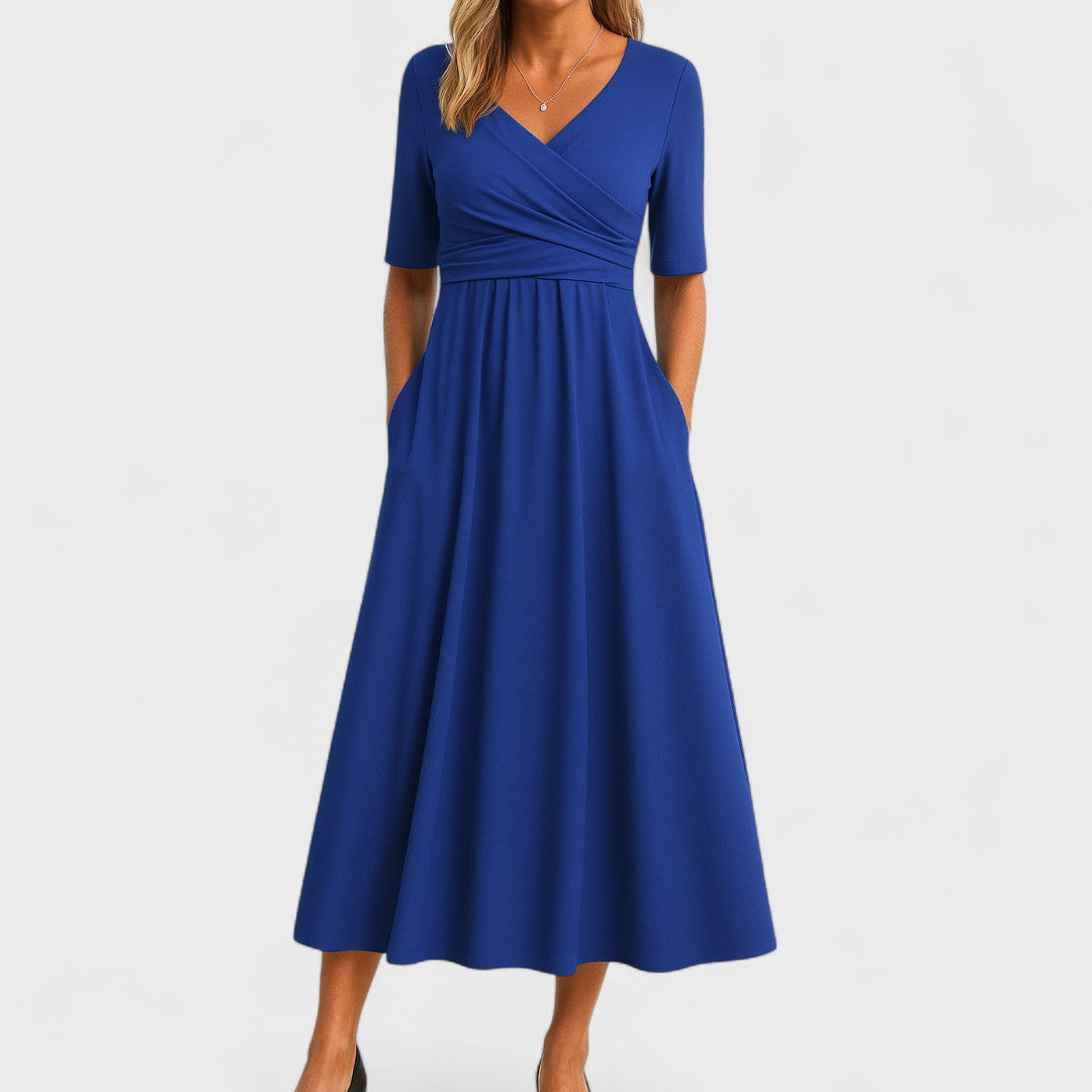 Elegante A-lijn midi jurk voor dames