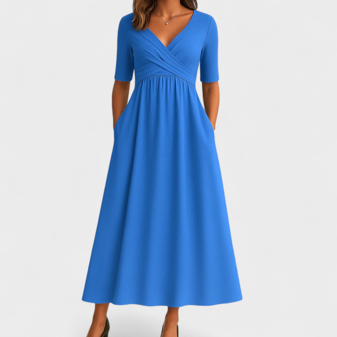 Elegante A-lijn midi jurk voor dames
