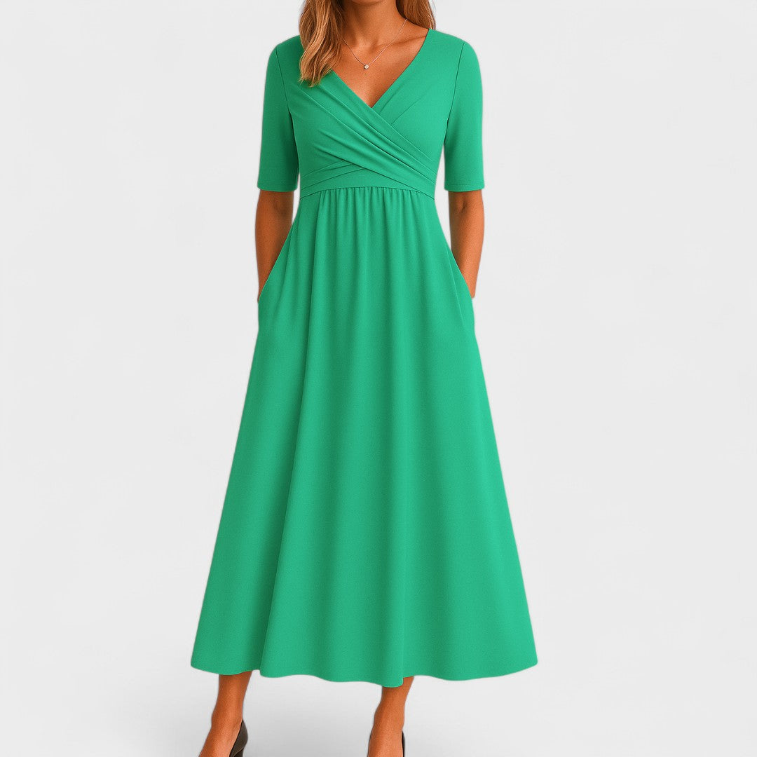 Elegante A-lijn midi jurk voor dames