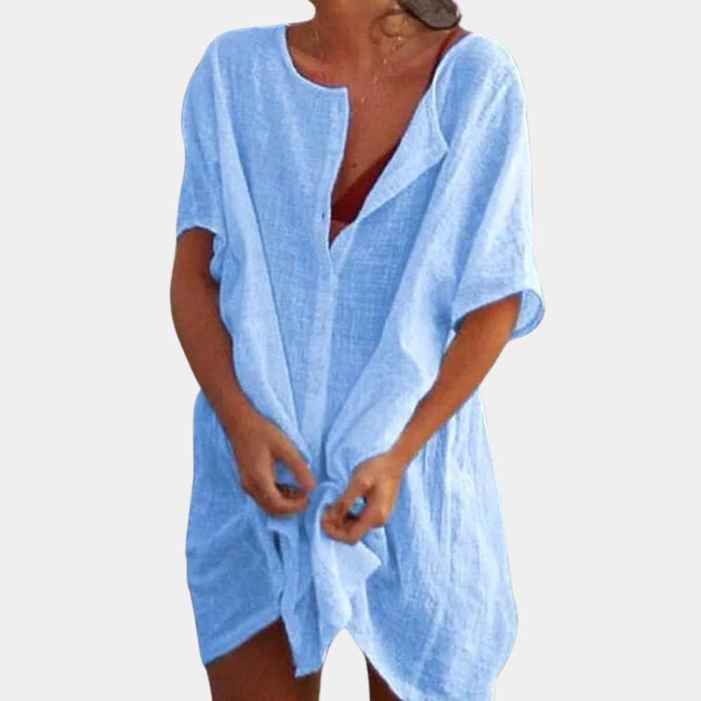 Elara Midi Dress – Luchtige zomerjurk met elegante pasvorm