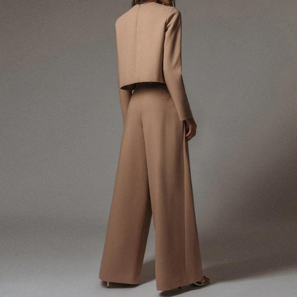 Elisanne – Tweedelige Formele Set met Getailleerde Top en Rechte Pantalon
