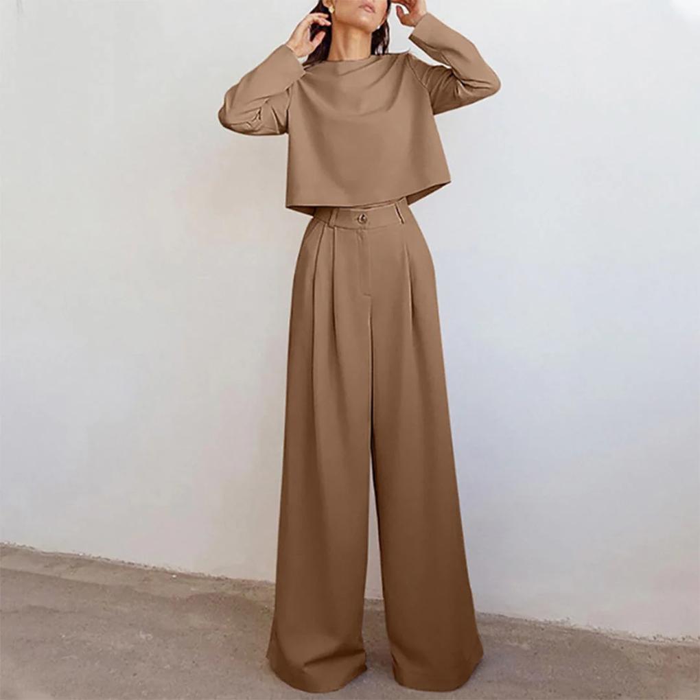 Elisanne – Tweedelige Formele Set met Getailleerde Top en Rechte Pantalon