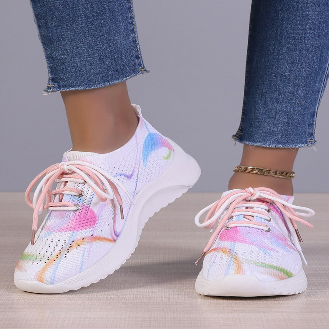 LIVIA – Kleurrijke Sneakers met Uniek Patroon en Comfort