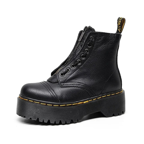 Adelina - Luxe Leren Enkellaarsjes voor Dames - Perfecte Combinatie van Comfort en Elegantie voor Elke Gelegenheid