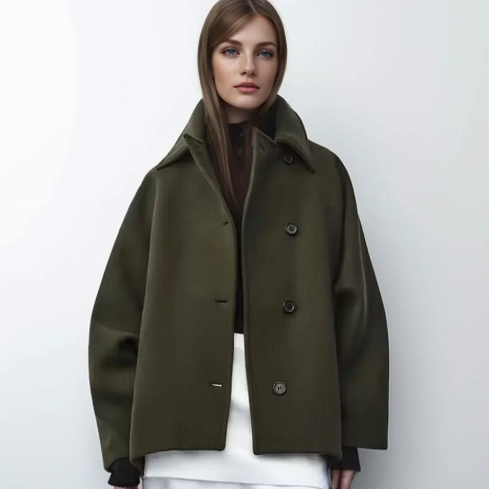 Serenya Oversized Trench Wintervest – Tijdloze Elegantie en Warmte voor Dames