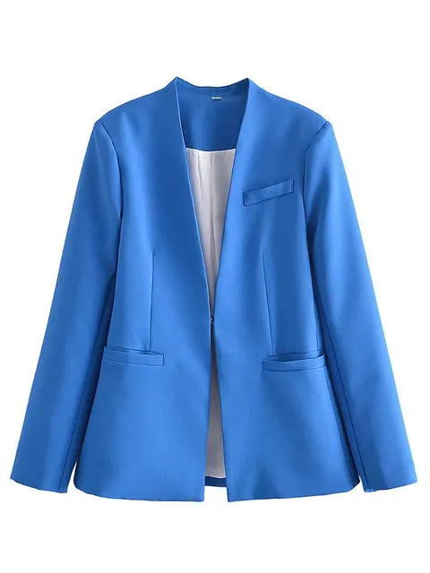 Selvara – Dames Tweedelige Business Set met Blazer & Slim-Fit Broek