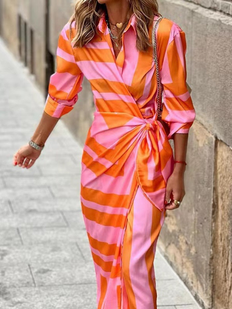 Wikkel Jurk Dames met Kraag – Elegant & Flatterend