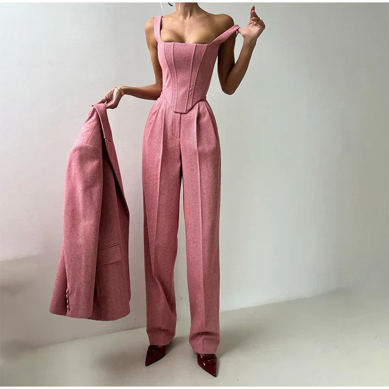 Evelora Elegant Driedelig Power-Pak – Tijdloze Klasse & Zelfverzekerde Stijl