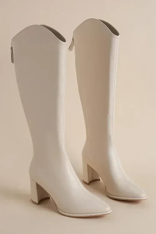 Marcelline — Luxe Kniehoge Leren Dameslaarzen | Comfortabele Winterlaarzen met Grip