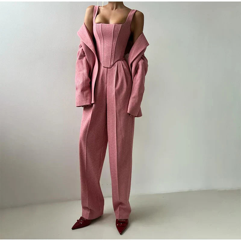 Evelora Elegant Driedelig Power-Pak – Tijdloze Klasse & Zelfverzekerde Stijl