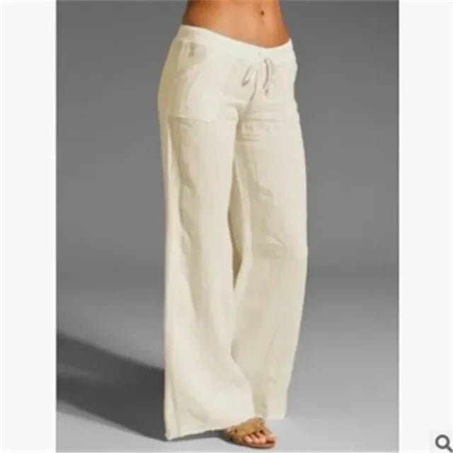 Luchtige dames zomerbroek met elastische taille – comfortabel en veelzijdig