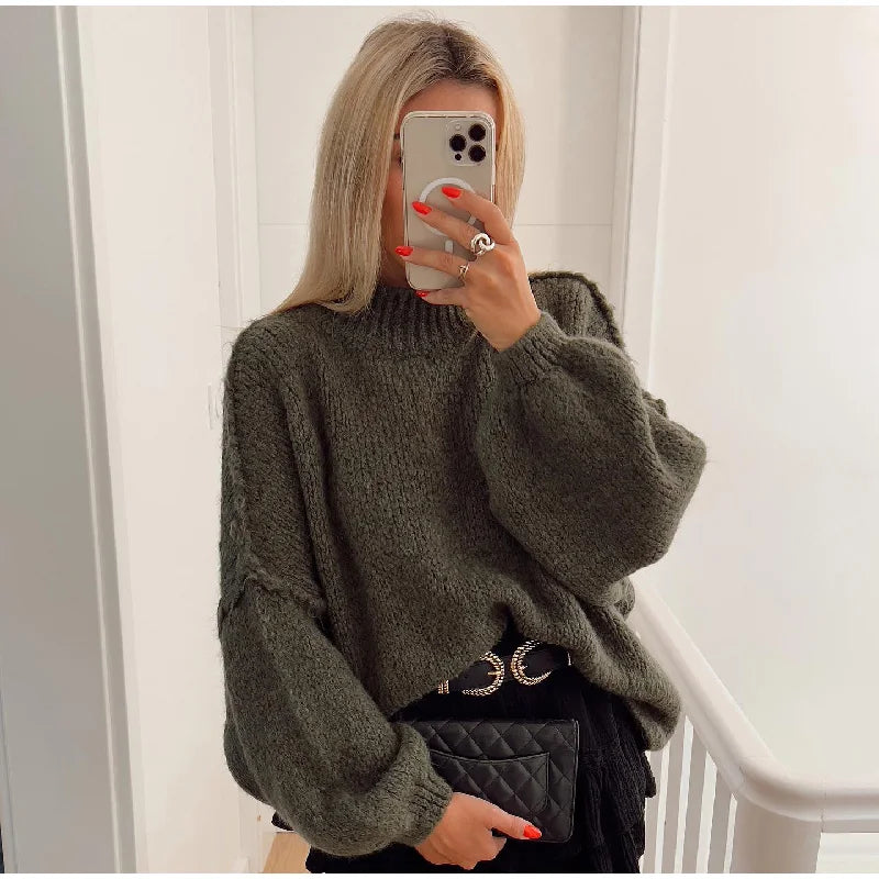 Nalena – Oversized fluweelzachte gebreide trui voor dames